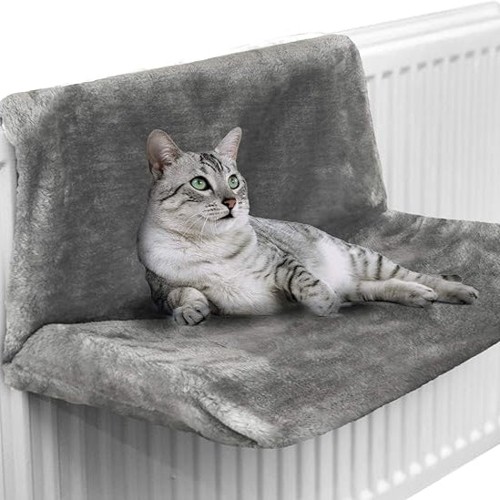 Petlicity Warm and Cosy Pet Cat and Dog Radiator Bed (Grey)