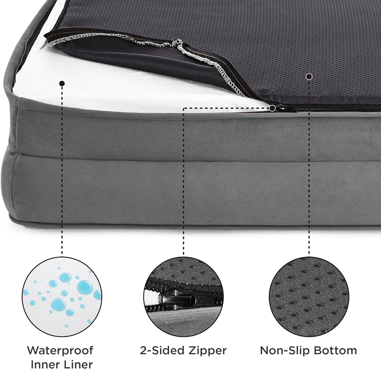 Max – Orthopedic Dog Sofa Bed with Removable Flannel Cover