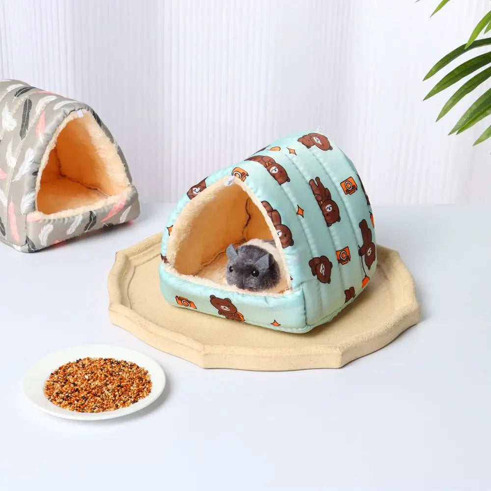 Colorful Comfortable Rabbit Squirrel Mini Cage Hamster House Small Animal Sleeping Bed Guinea Pig Nest Warm Mat