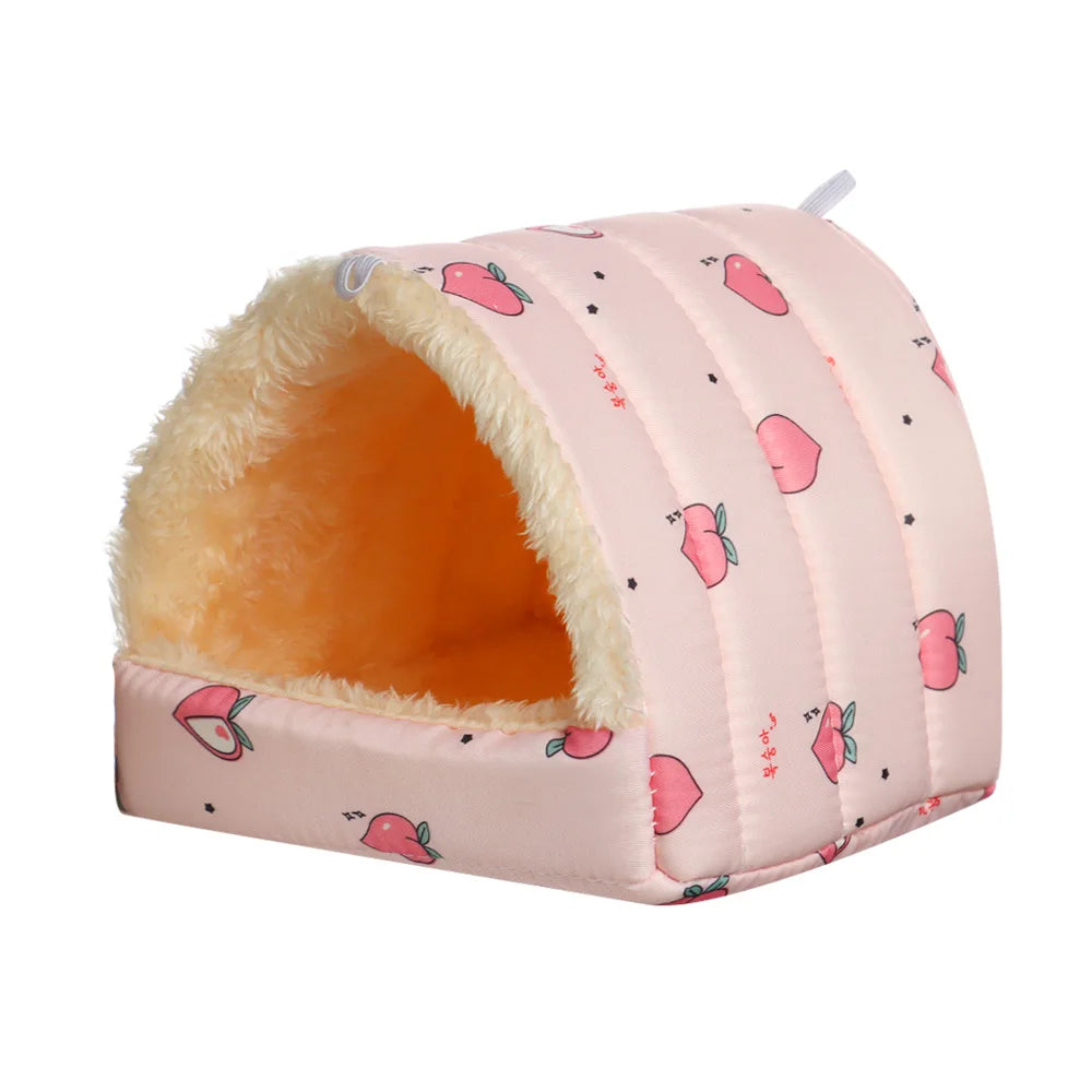 Colorful Comfortable Rabbit Squirrel Mini Cage Hamster House Small Animal Sleeping Bed Guinea Pig Nest Warm Mat