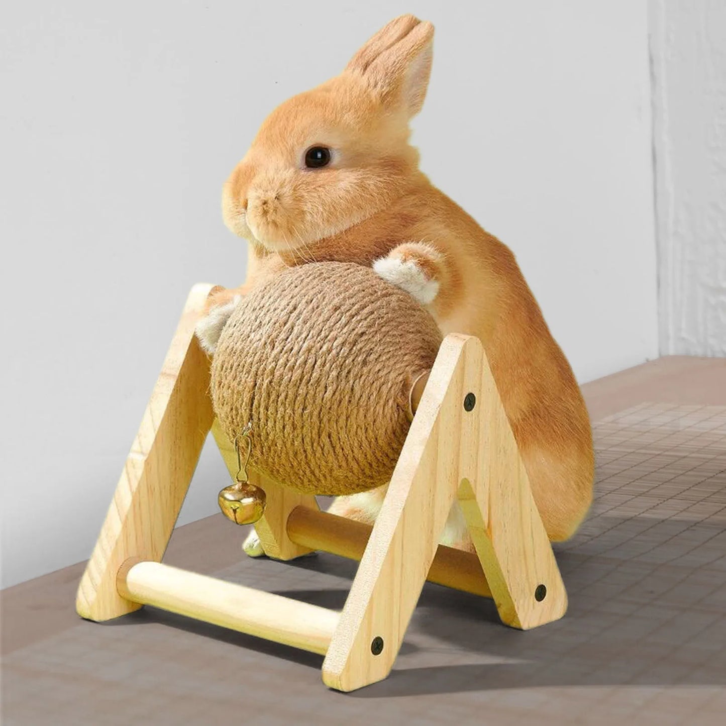 Rabbit Toys Grinding Claw Ball Sisal Hemp Wear and Bite Resistant Stable Anti Overturning Little Pet Puzzle Toy Rabbit