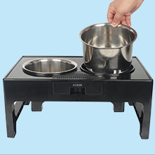Elevated Dog Bowls, Stainless Steel Raised Bowl with Adjustable Stand, Double Food and Water for Medium Large Dogs or Cat, 3 Heights 3.9”, 7.8”, 11.8” (Black) : Amazon.co.uk: Pet Supplies