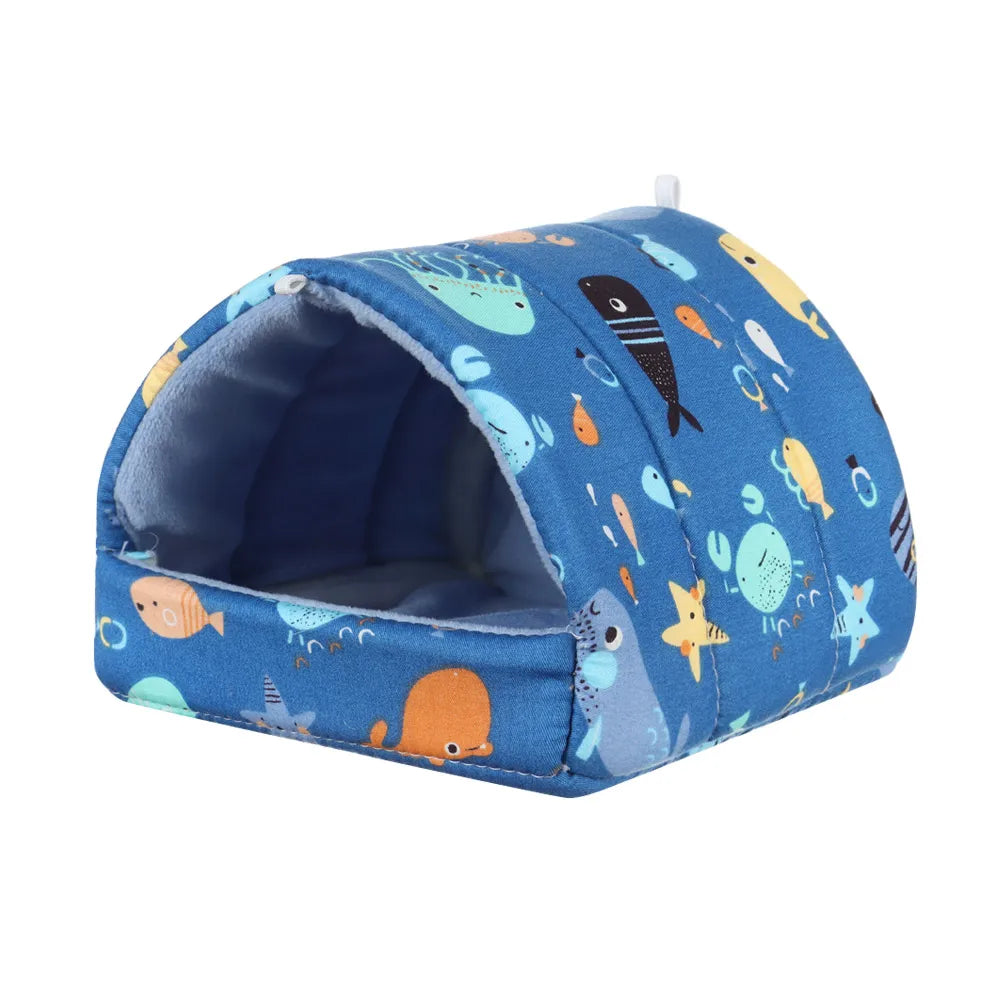 Colorful Comfortable Rabbit Squirrel Mini Cage Hamster House Small Animal Sleeping Bed Guinea Pig Nest Warm Mat