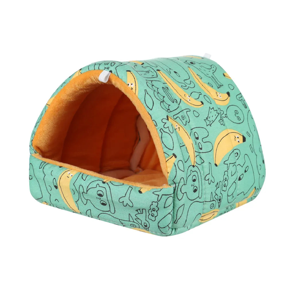 Colorful Comfortable Rabbit Squirrel Mini Cage Hamster House Small Animal Sleeping Bed Guinea Pig Nest Warm Mat