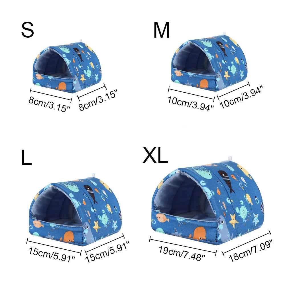 Colorful Comfortable Rabbit Squirrel Mini Cage Hamster House Small Animal Sleeping Bed Guinea Pig Nest Warm Mat