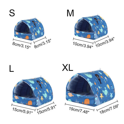 Colorful Comfortable Rabbit Squirrel Mini Cage Hamster House Small Animal Sleeping Bed Guinea Pig Nest Warm Mat