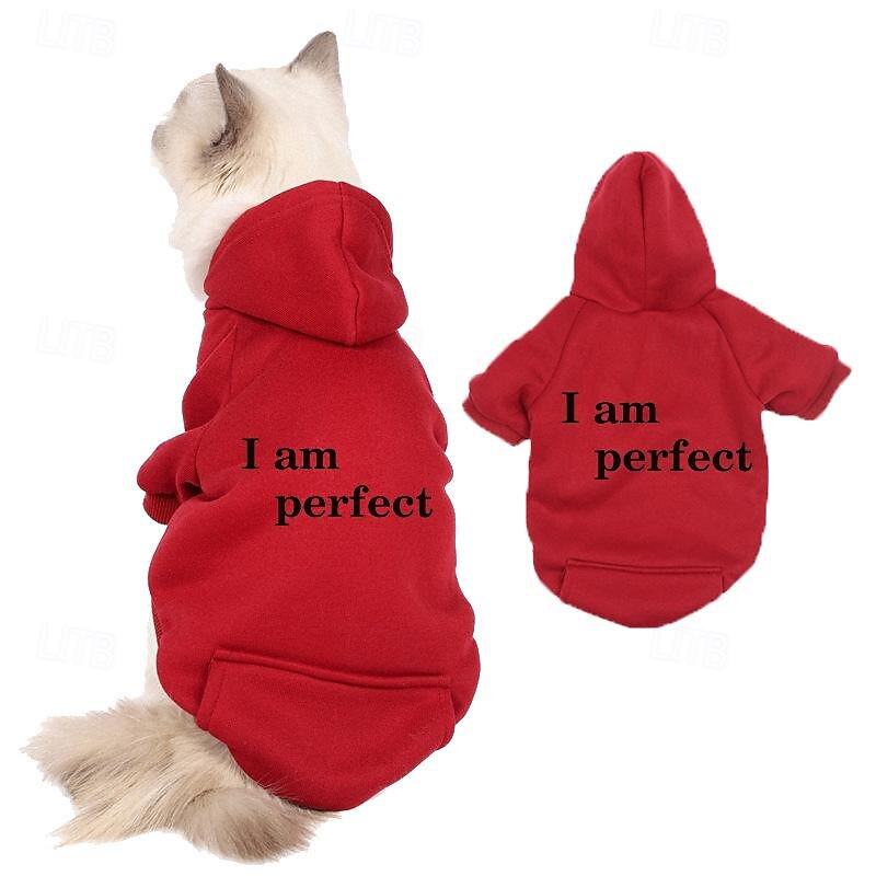 Dog Cat Hoodie Sports Casual Winter Breathable Soft Washable Comfortable Outdoor Casual Daily Dog Clothing for Bichon Frise Pomeranian Baby Pet Papillon Small