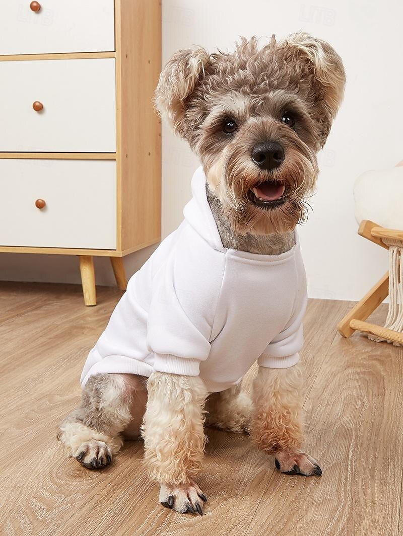 Dog Cat Hoodie Sports Casual Winter Breathable Soft Washable Comfortable Outdoor Casual Daily Dog Clothing for Bichon Frise Pomeranian Baby Pet Papillon Small