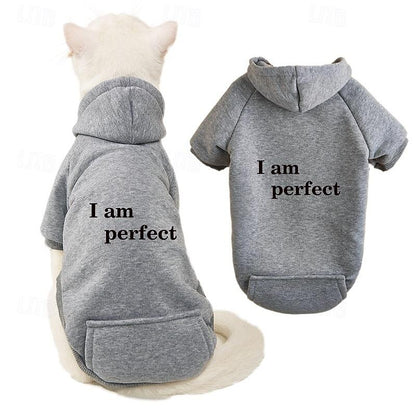 Dog Cat Hoodie Sports Casual Winter Breathable Soft Washable Comfortable Outdoor Casual Daily Dog Clothing for Bichon Frise Pomeranian Baby Pet Papillon Small