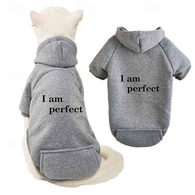 Dog Cat Hoodie Sports Casual Winter Breathable Soft Washable Comfortable Outdoor Casual Daily Dog Clothing for Bichon Frise Pomeranian Baby Pet Papillon Small