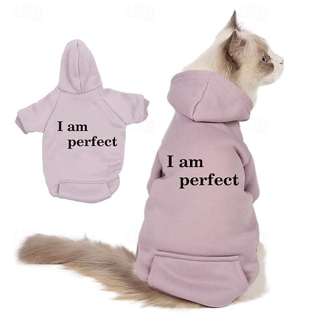 Dog Cat Hoodie Sports Casual Winter Breathable Soft Washable Comfortable Outdoor Casual Daily Dog Clothing for Bichon Frise Pomeranian Baby Pet Papillon Small